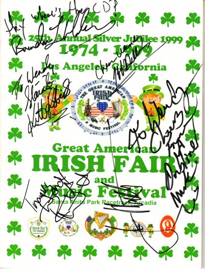 Young Dubliners Autographs, Irish Fair 1999